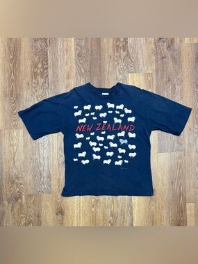 New Zealand Kids Navy Graphic Sheep Tee